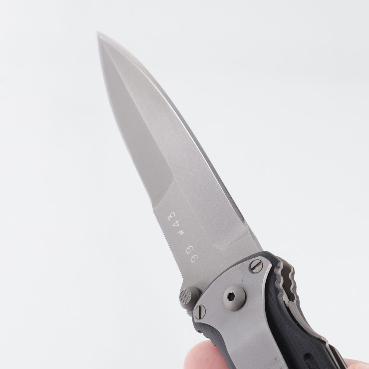 Butch Vallotton Fairgate Covert Dual Action - Black G10 - Beadblast Blade - 99 #43 *PRE-OWNED*