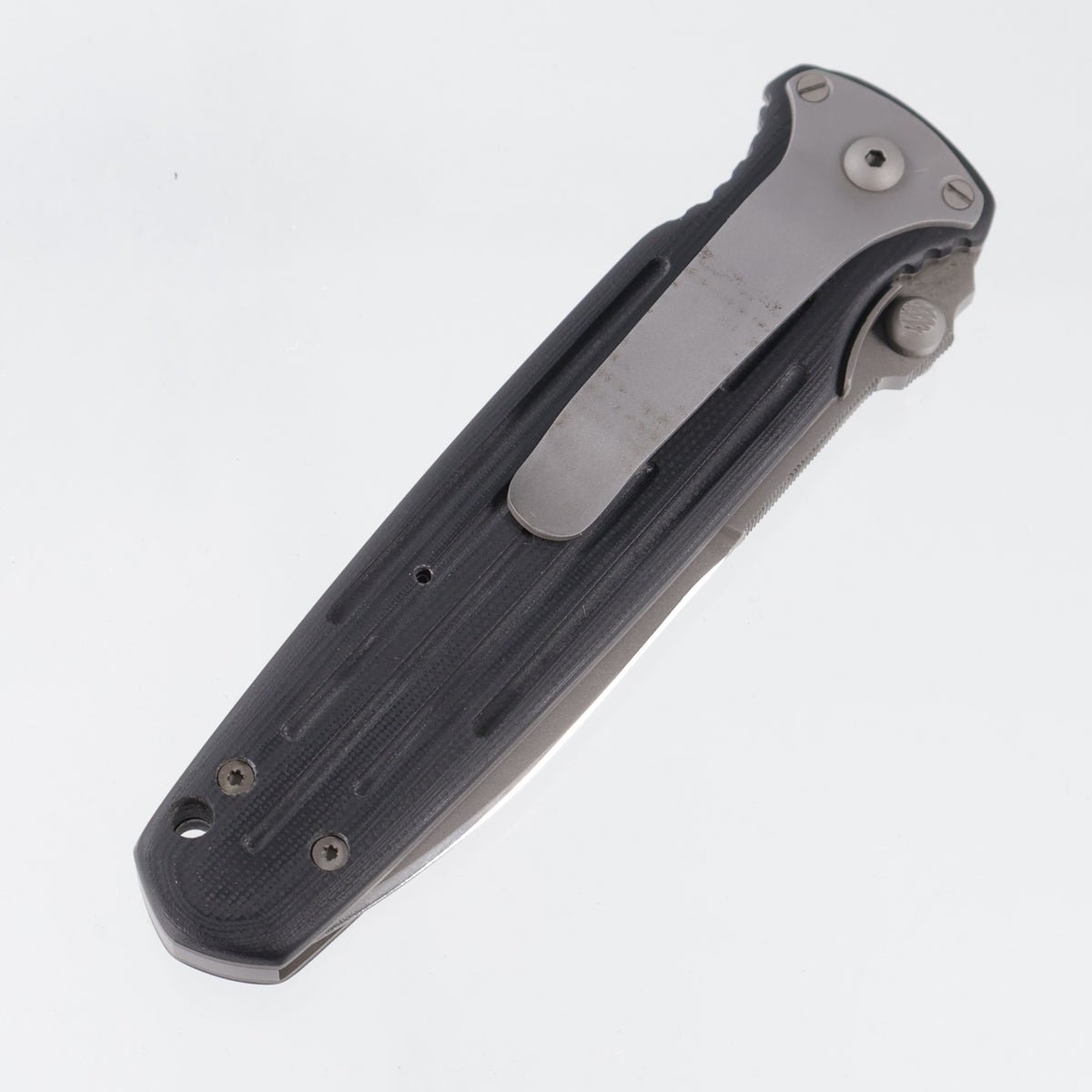 Butch Vallotton Fairgate Covert Dual Action - Black G10 - Beadblast Blade - 99 #43 *PRE-OWNED*