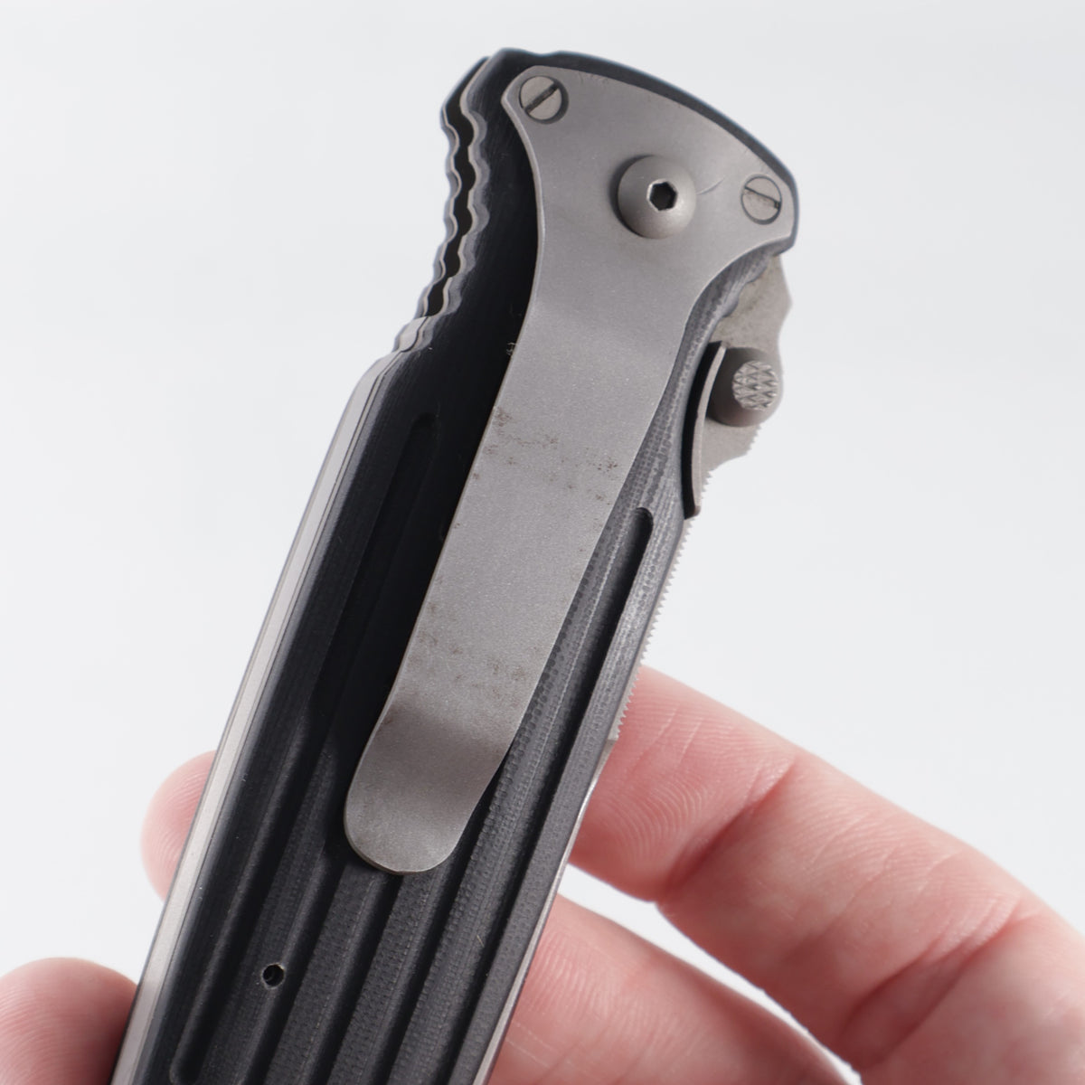 Butch Vallotton Fairgate Covert Dual Action - Black G10 - Beadblast Blade - 99 #43 *PRE-OWNED*
