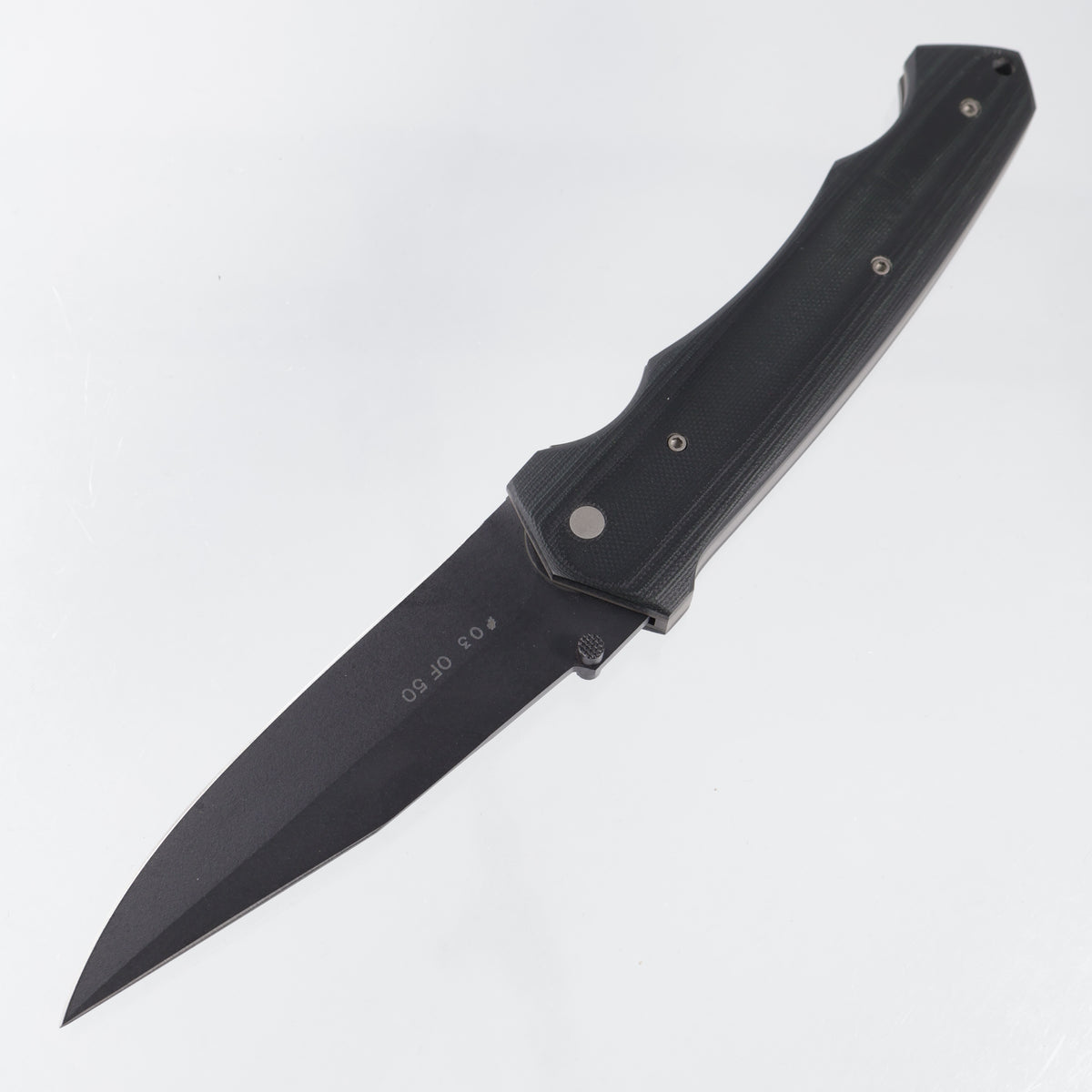 Butch, Rainy, Shawn & Thomas Vallotton Soldier of Fortune 99 D/A - Black G10 - Black Coated Blade - #03 of 50 *PRE-OWNED*