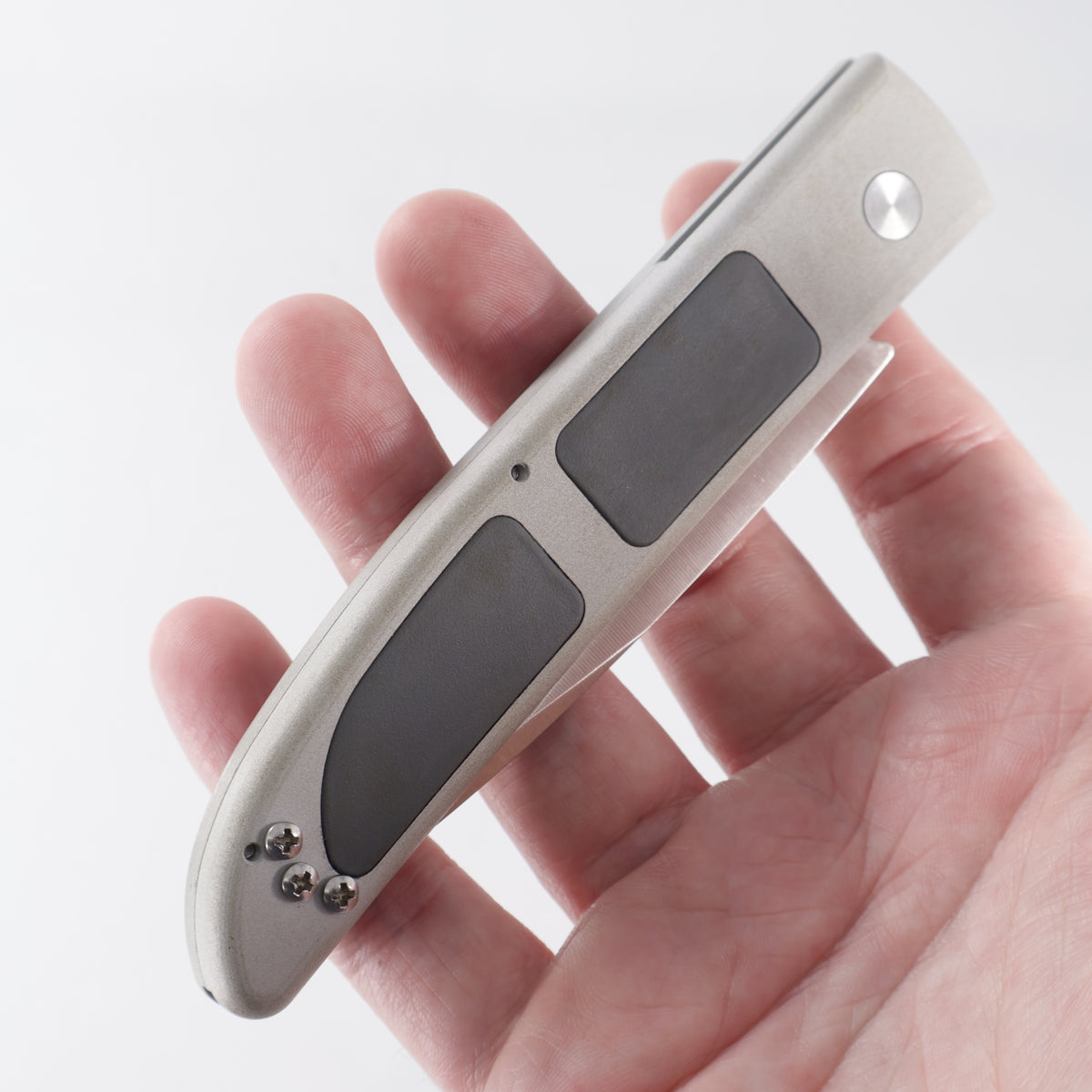 Bali-Song (Benchmade) 3000s Mel Pardue Automatic Concept Piece (One of Three) - Silver Aluminum w/ Rubberized Inserts - Skeletonized Partial Serrate Satin Blade *PRE-OWNED*
