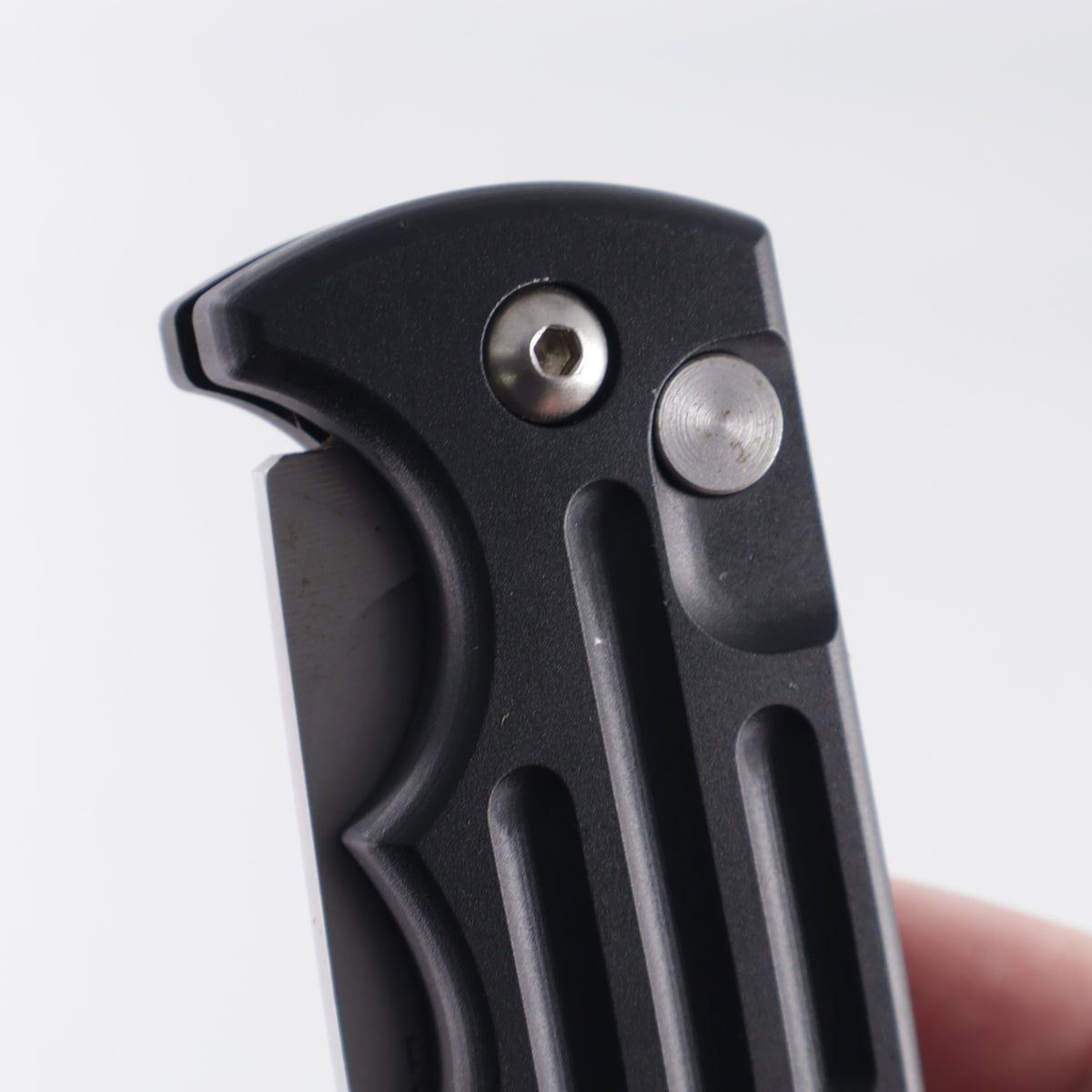 Bali-Song (Benchmade) Reflex 2000 Automatic Pre-Production Prototype (One of Seventeen) - Black Aluminum - Stonewash Blade *PRE-OWNED*