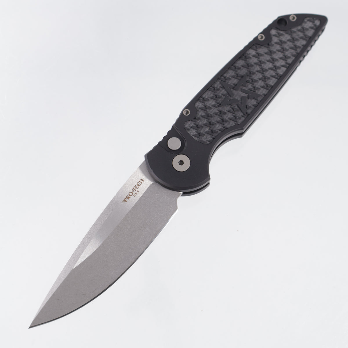 Pro-Tech x Staccato TR-3 - Black Aluminum w/ Staccato G10 Inlay - Stonewash 154CM *PRE-OWNED* *NO BOX*