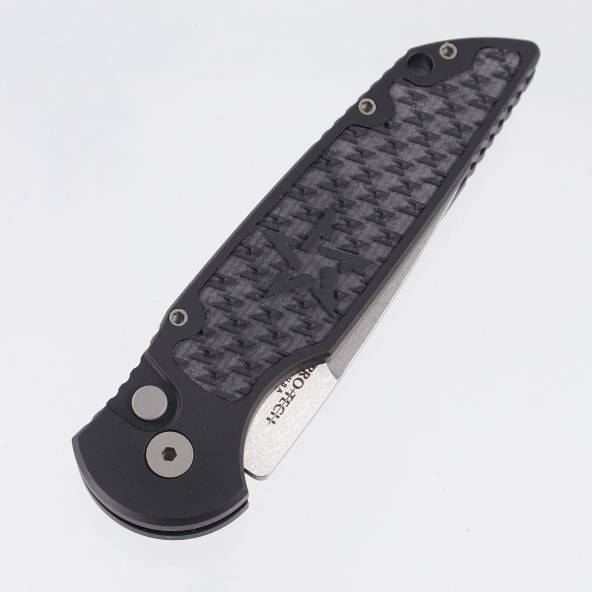 Pro-Tech x Staccato TR-3 - Black Aluminum w/ Staccato G10 Inlay - Stonewash 154CM *PRE-OWNED* *NO BOX*