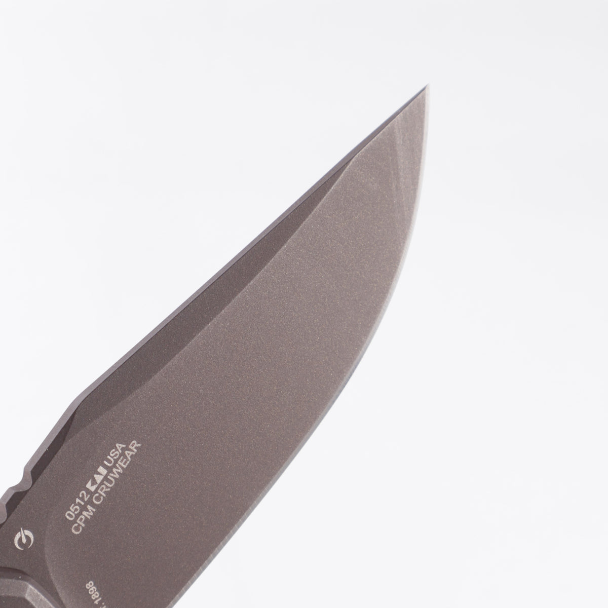 ZT 0512 - Natural Micarta & Dark Bronze Cerakote Titanium - Dark Bronze Cerakote Cruwear *PRE-OWNED*