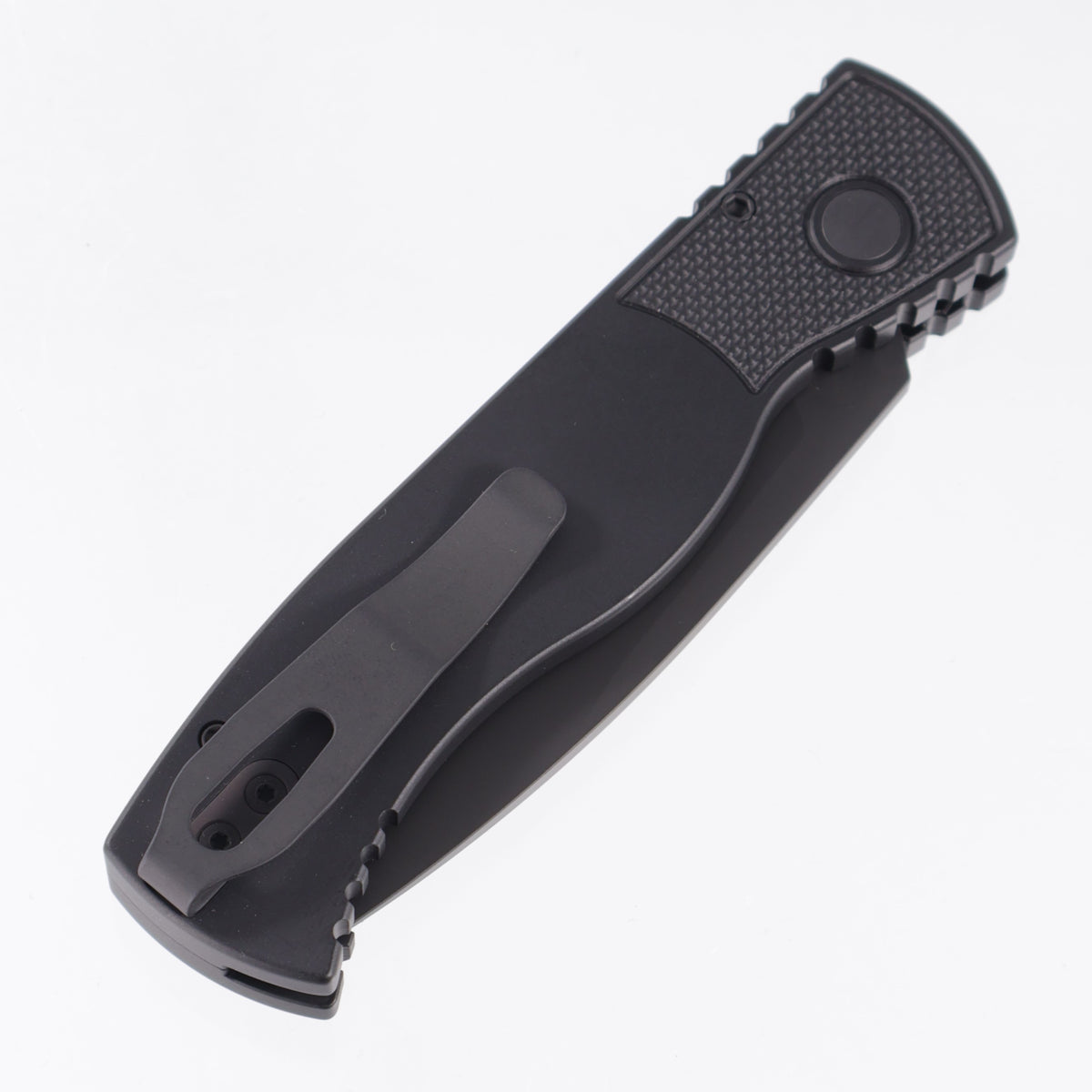 Pro-Tech TR-2 Operator - Black Aluminum w/ Textured Corners & Tritium Button - Sterile DLC Magnacut - T203-OPERATOR *PRE-OWNED*