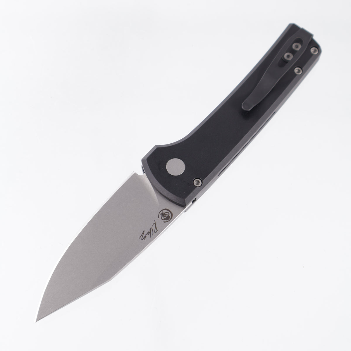 Pro-Tech Scapegoat Compact - Black Aluminum - Stonewash PROTO-MagnaMax - RCS1101 *PRE-OWNED*