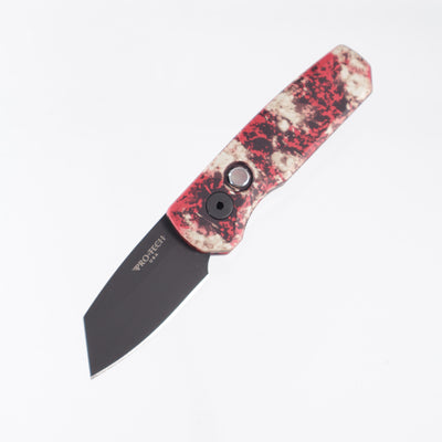 Pro-Tech Runt 5 Reverse Tanto - Crimson Tiger Camo w/ Black Lip Pearl Button - DLC Magnacut - R5403-CTC *PRE-OWNED* *NO BOX*