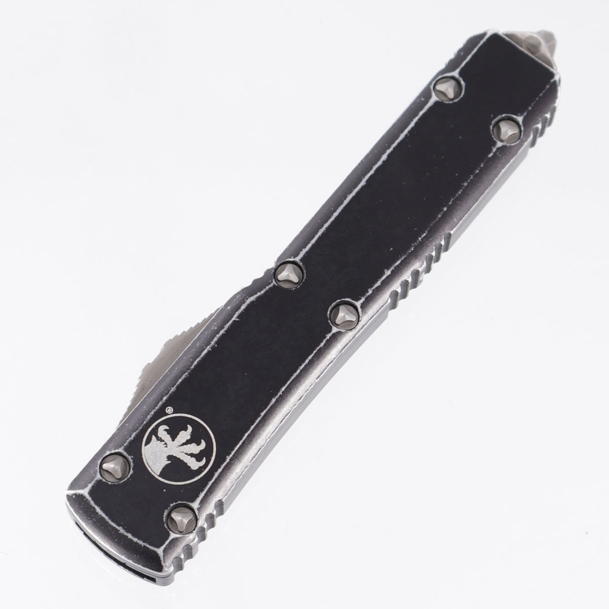 Microtech Ultratech Double Edge - Distressed Black Aluminum - Apocalyp ...