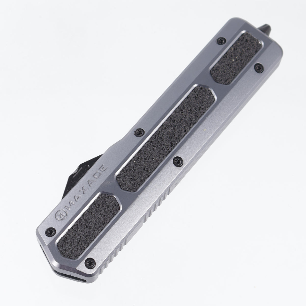 Maxace Neptune Tanto - Gray Aluminum w/ Rubber Inserts - SLD-Magic *PRE-OWNED* *NO BOX*