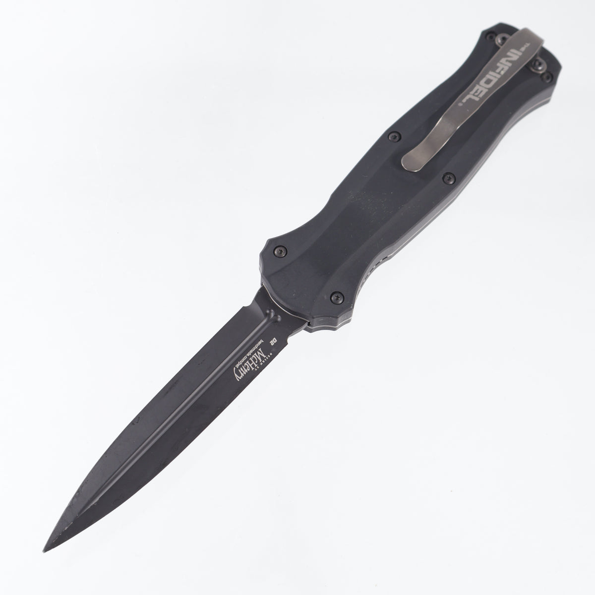 Benchmade Infidel Double Edge - Black Aluminum - Black Coated D2 *PRE-OWNED* *NO BOX*