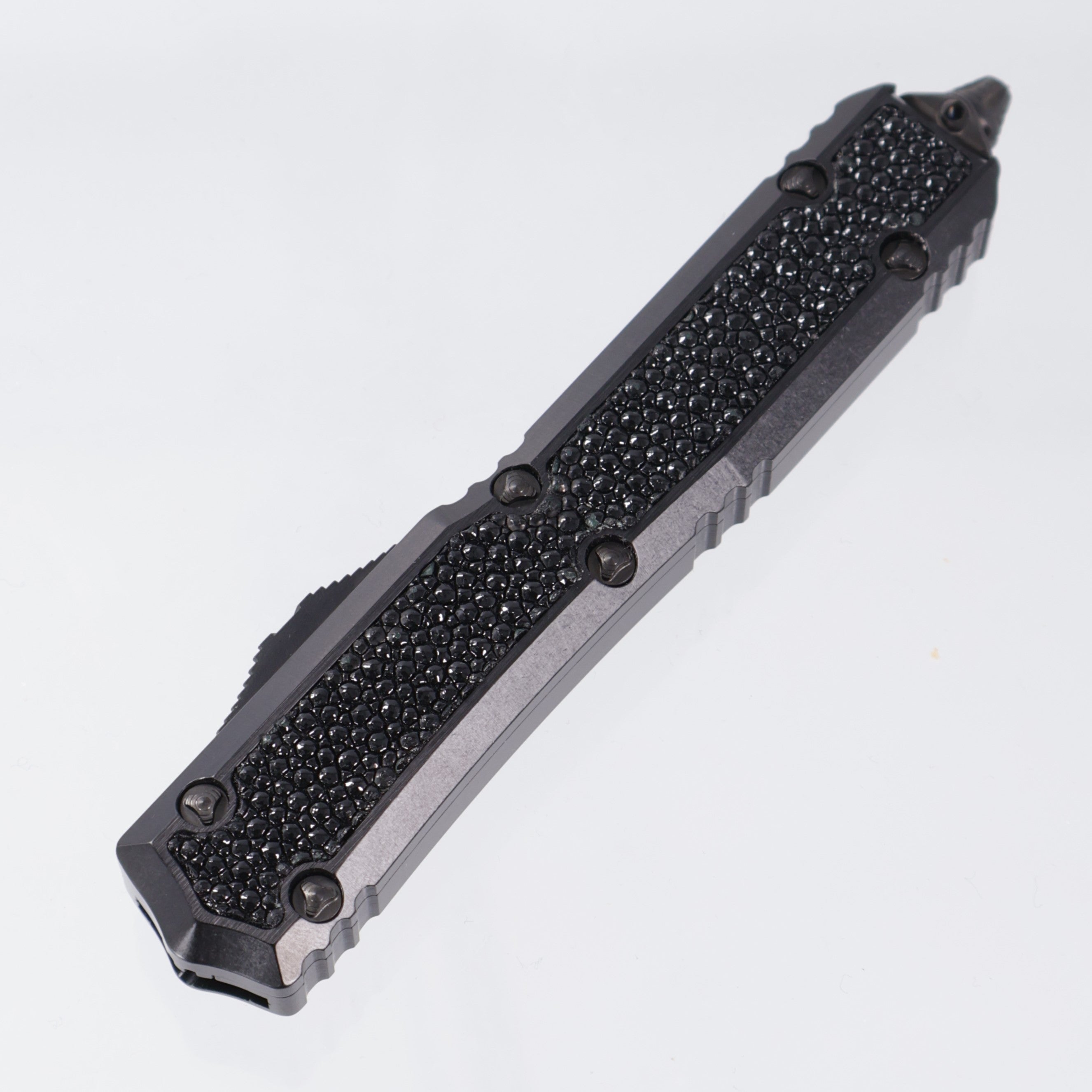 Marfione Custom Makora II Double Edge - Apocalyptic DLC M390 - Hefted Aluminum Chassis w/ Stingray Inlays & DLC Ringed Hardware - S/N: 015 *PRE-OWNED*