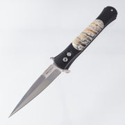 Protech Large Don Custom - Hand Filed 154-CM - Black Aluminum w/ Mammoth Molar Inlays - PR3 S/N: 019 *PRE-OWNED*
