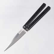 Pro-Tech FlyFather 2 - Black Channel Aluminum Handles - Satin 154CM - FF2101 *PRE-OWNED*