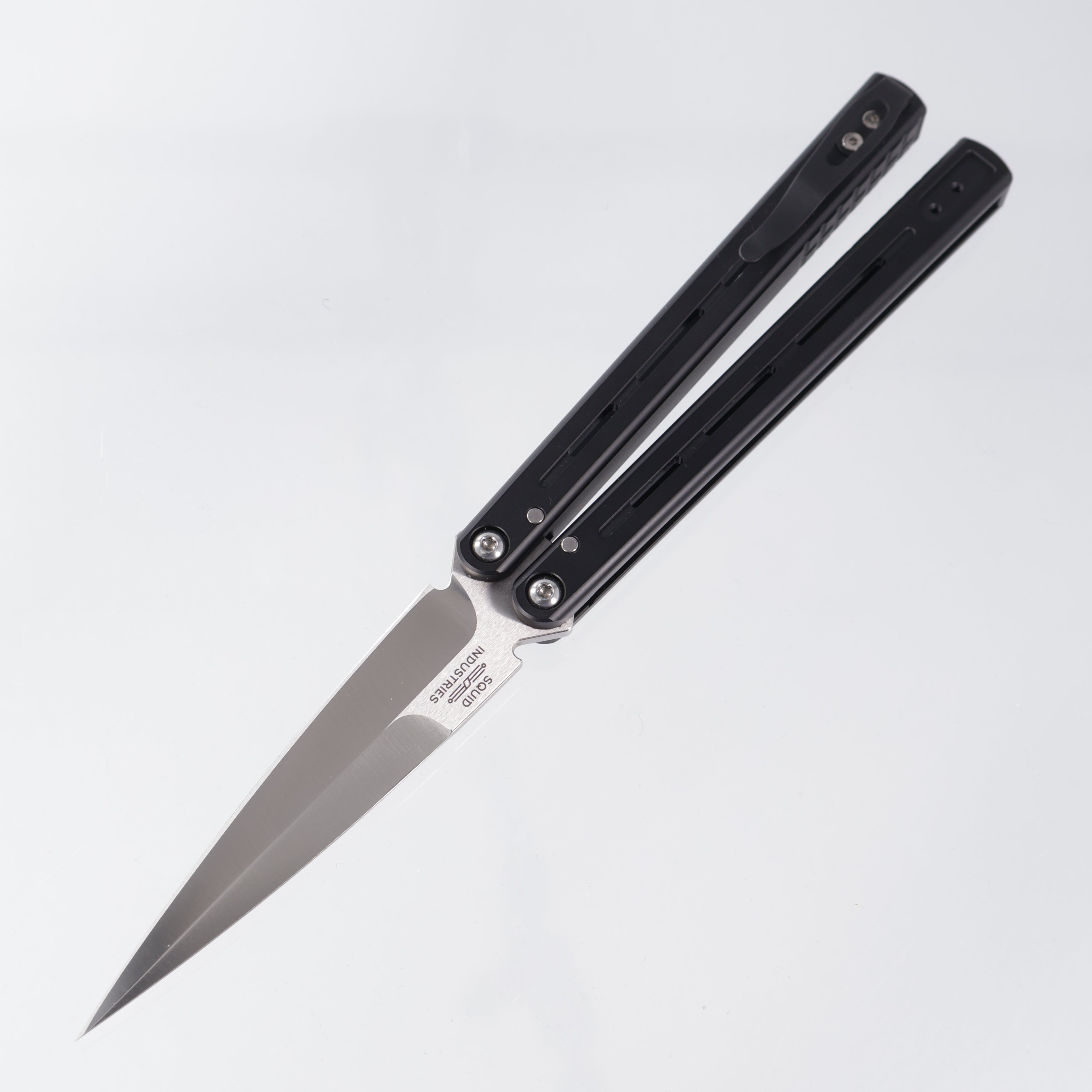 Pro-Tech FlyFather 2 - Black Channel Aluminum Handles - Satin 154CM - FF2101 *PRE-OWNED*
