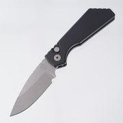Pro-Tech Strider PT+ - Black Aluminum - Stonewash Magnacut - PT201 *PRE-OWNED*