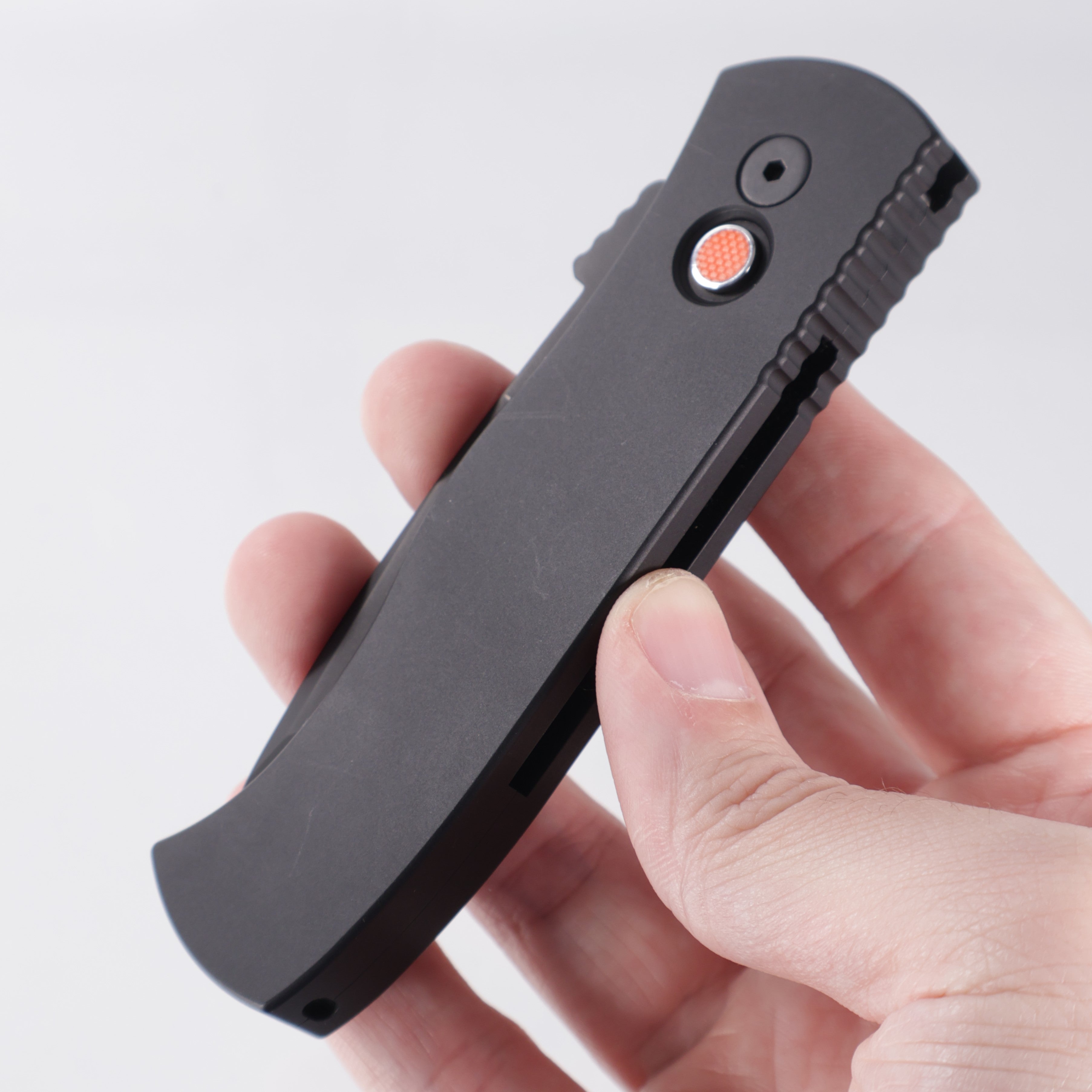 Pro-Tech Emerson CQC7 Auto - Black Handle w/ Orange G10 Button - DLC 154CM - 2024 Cancon CQC7.1 *PRE-OWNED*