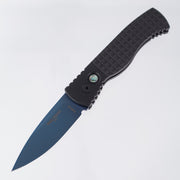 Pro-Tech TR-2 MEFP - Black Aluminum w/ Frag Pattern & Abalone Button - Sapphire Magnacut - ME.TR2.3 SB *PRE-OWNED*