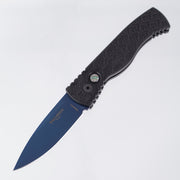Pro-Tech TR-2 - Black Aluminum w/ Nexus “since 1999” Texture & Abalone Button - Sapphire Magnacut - T206-SB Nexus *PRE-OWNED*