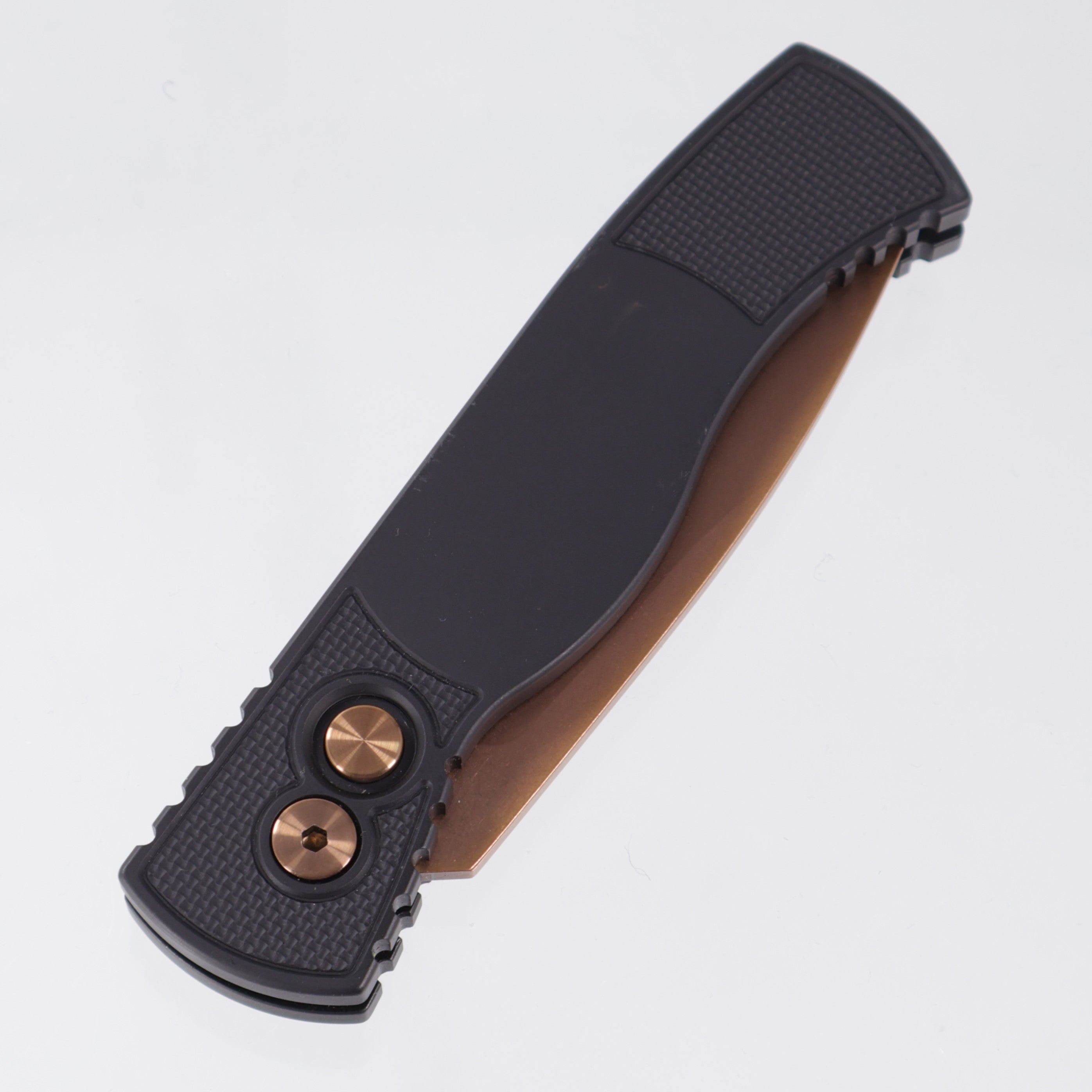 Pro-Tech TR-2 - Black Aluminum w/ Textured Corners - Rose Gold Magnacut - T203-RG *PRE-OWNED*