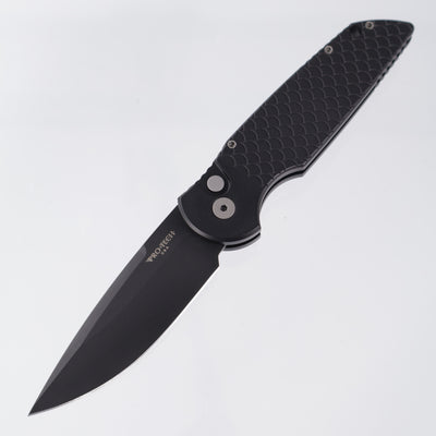 Pro-Tech TR-3 Black Aluminum w/ Fishscale Texture - DLC Magnacut - TR-3 X1 MC *PRE-OWNED*