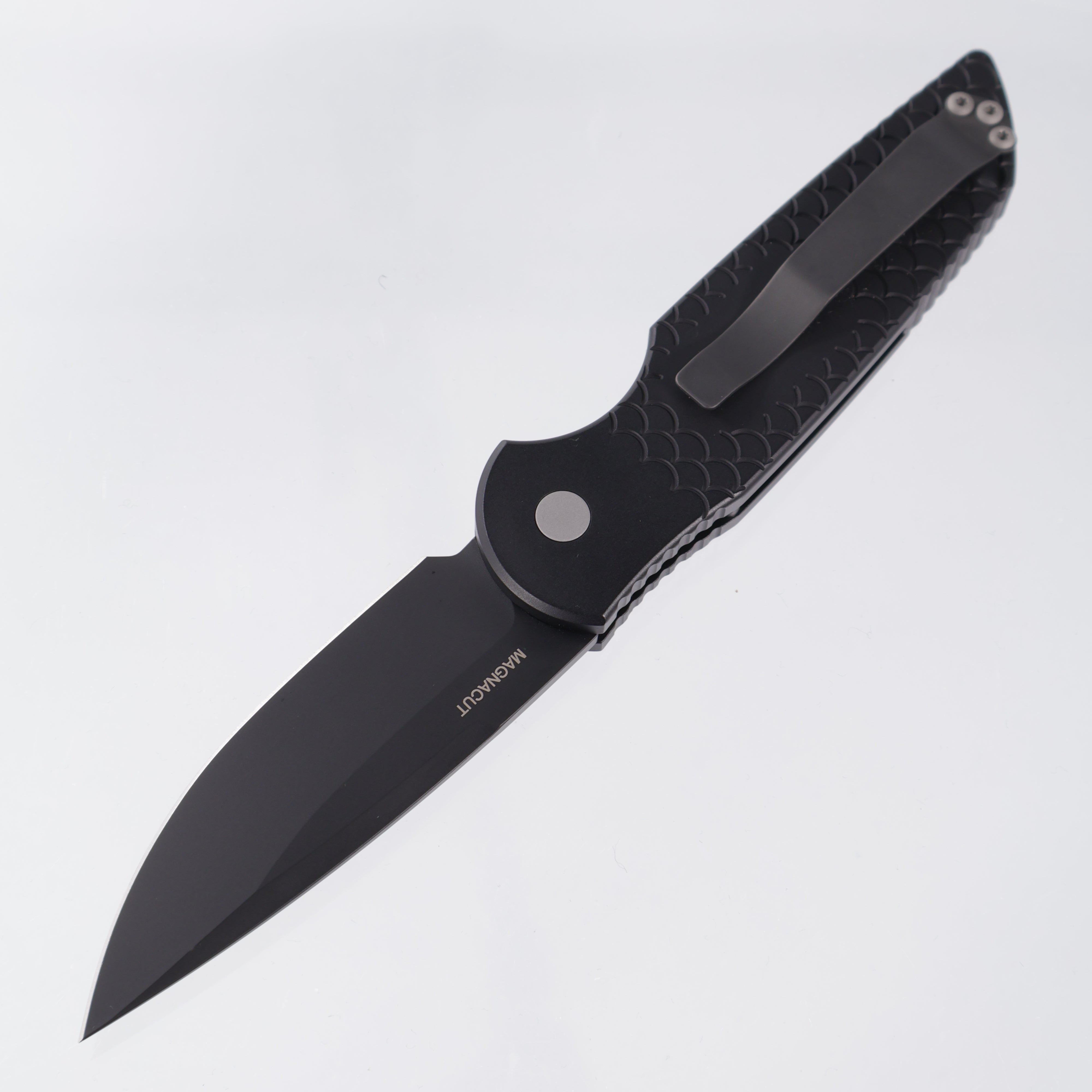 Pro-Tech TR-3 Black Aluminum w/ Fishscale Texture - DLC Magnacut - TR-3 X1 MC *PRE-OWNED*