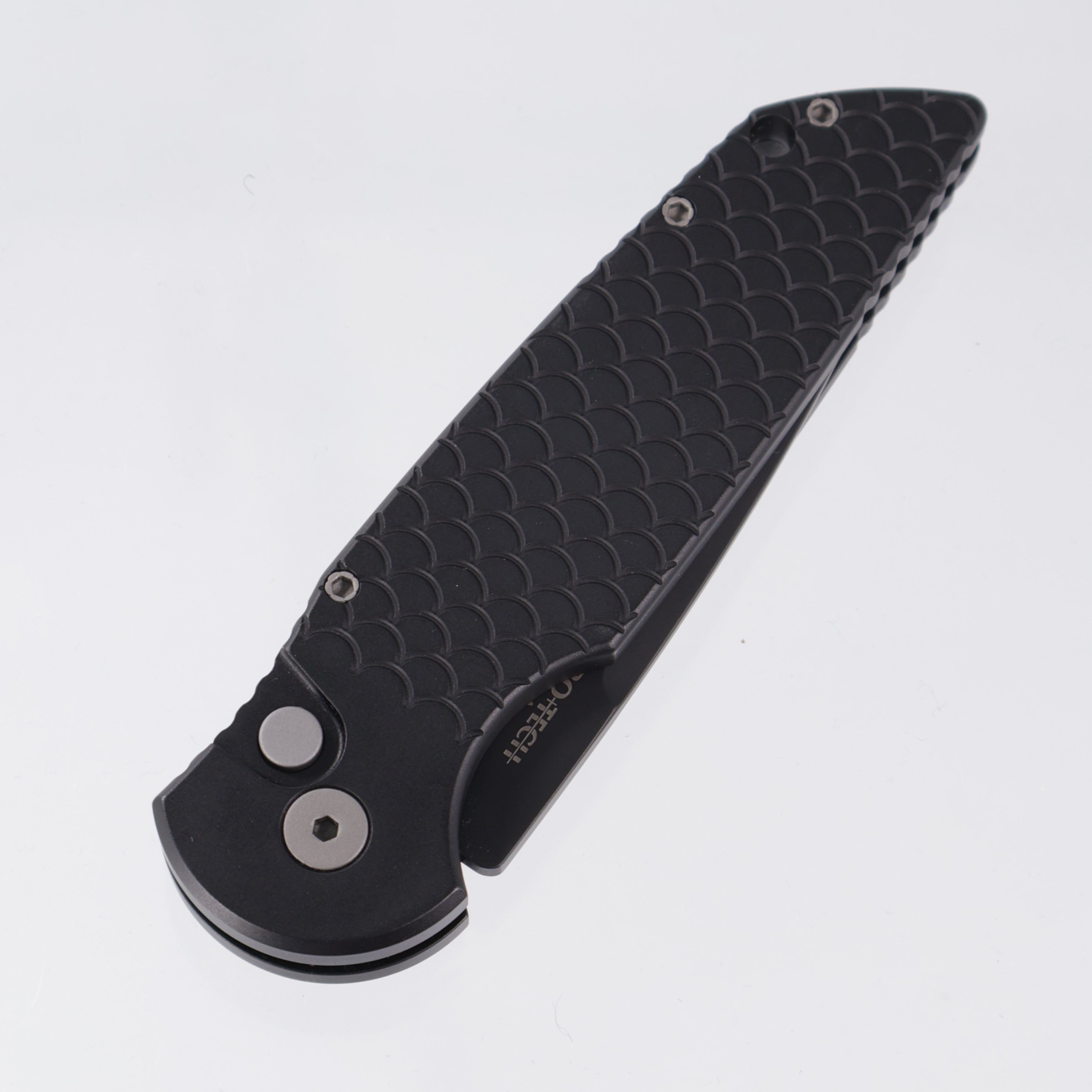Pro-Tech TR-3 Black Aluminum w/ Fishscale Texture - DLC Magnacut - TR-3 X1 MC *PRE-OWNED*