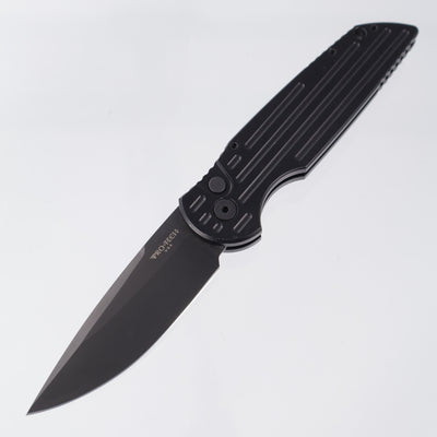 Pro-Tech TR-3 SWAT - Black Aluminum w/ Grooves - DLC 154CM *PRE-OWNED*
