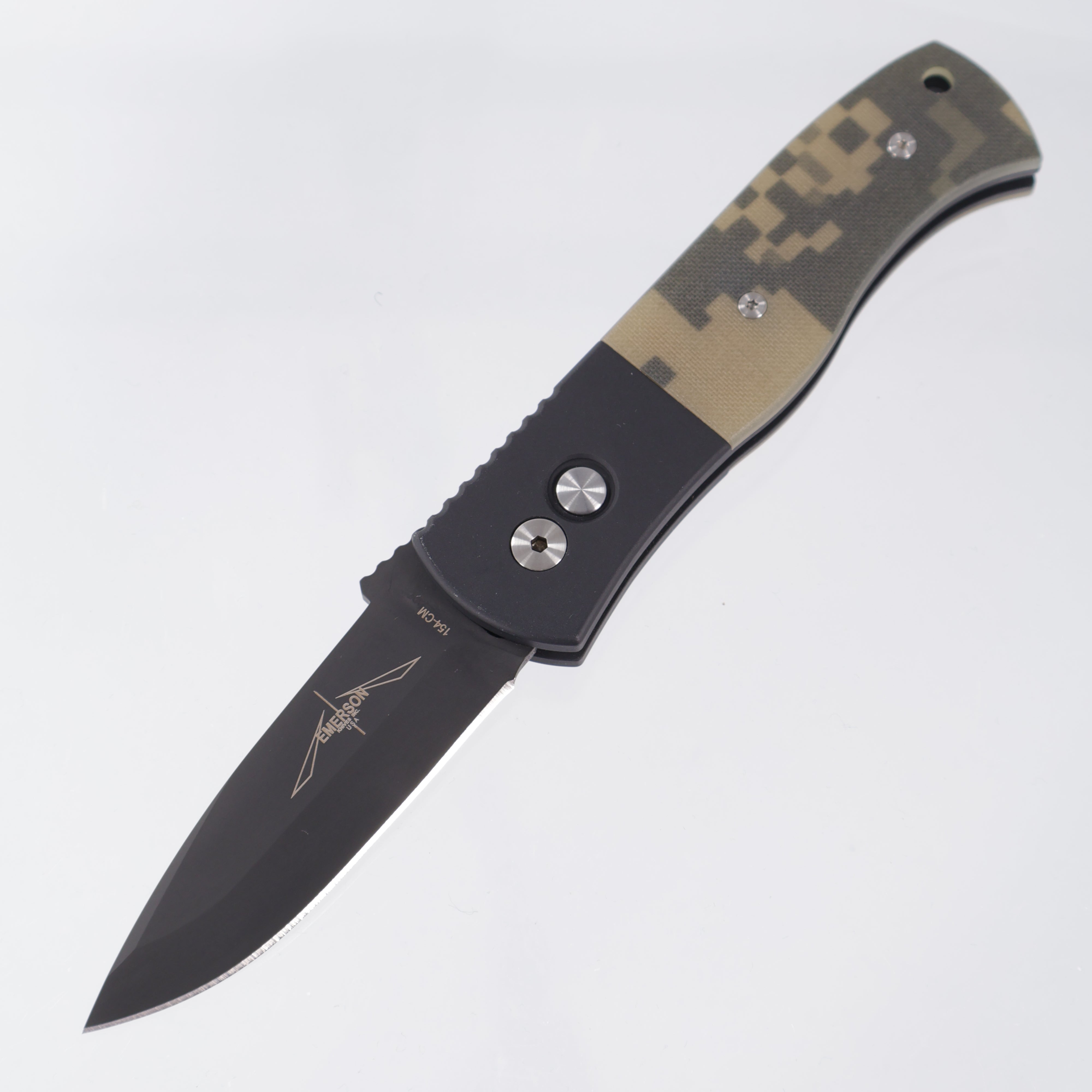 Pro-Tech Emerson CQC7 - Black Aluminum w/ Digi-Cam G10 Inlays - DLC 154CM - E7A25 *PRE-OWNED