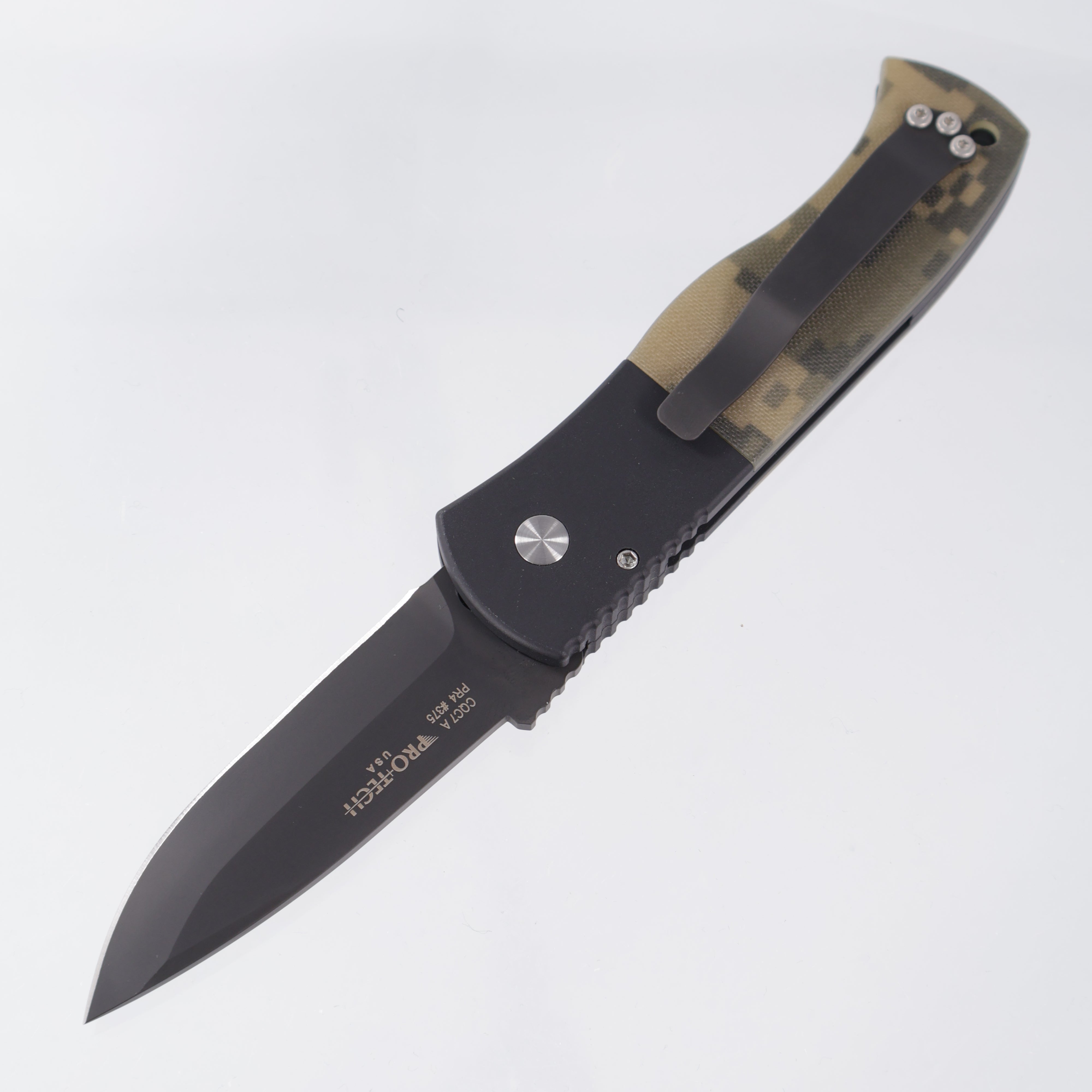 Pro-Tech Emerson CQC7 - Black Aluminum w/ Digi-Cam G10 Inlays - DLC 154CM - E7A25 *PRE-OWNED