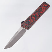 Chaves Dissident OTF - Lava Flow Fat Carbon Top Scale - Black Aluminum - 2-Tone Stonewash M390 - CKG Group Knife 2025 *PRE-OWNED*