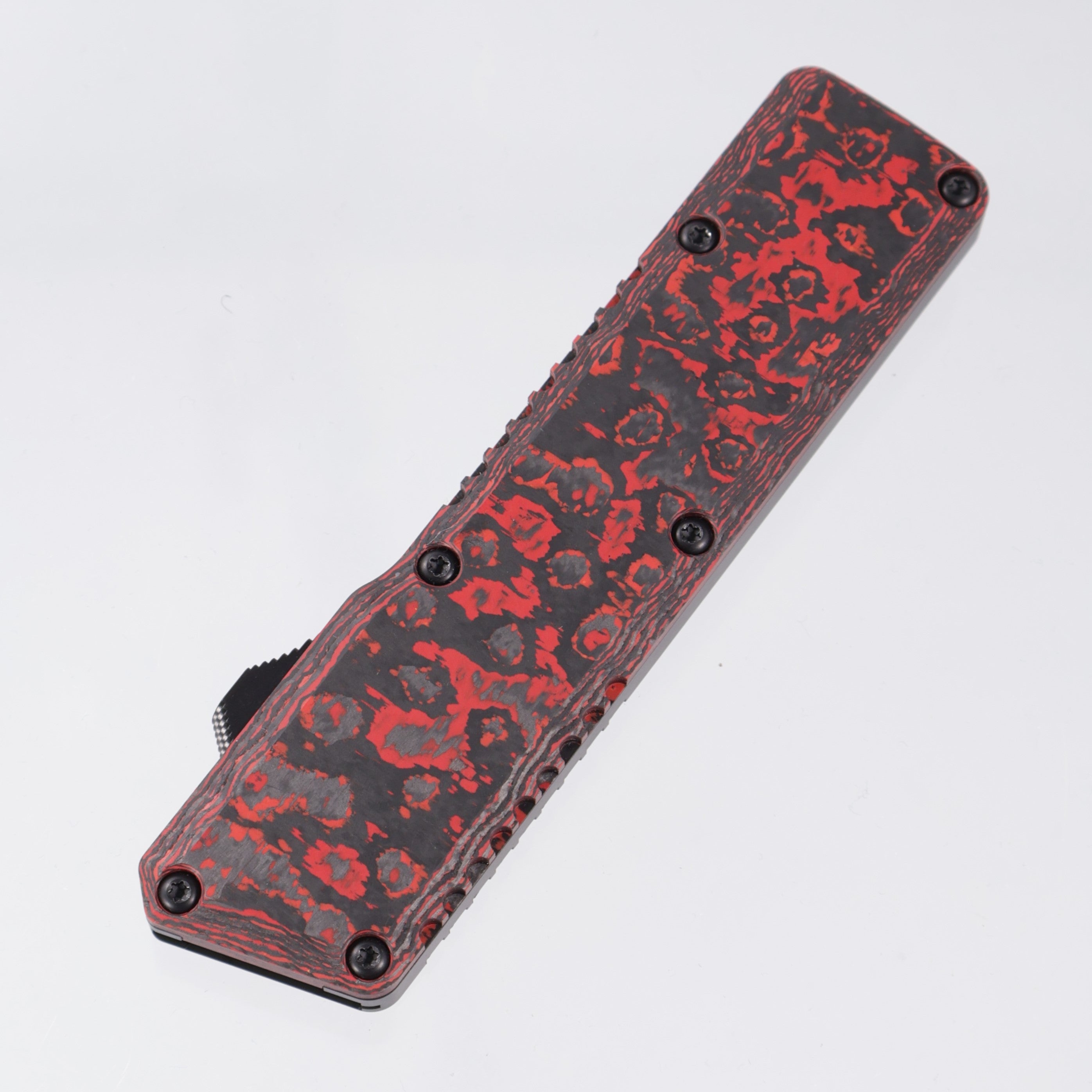Chaves Dissident OTF - Lava Flow Fat Carbon Top Scale - Black Aluminum - 2-Tone Stonewash M390 - CKG Group Knife 2025 *PRE-OWNED*