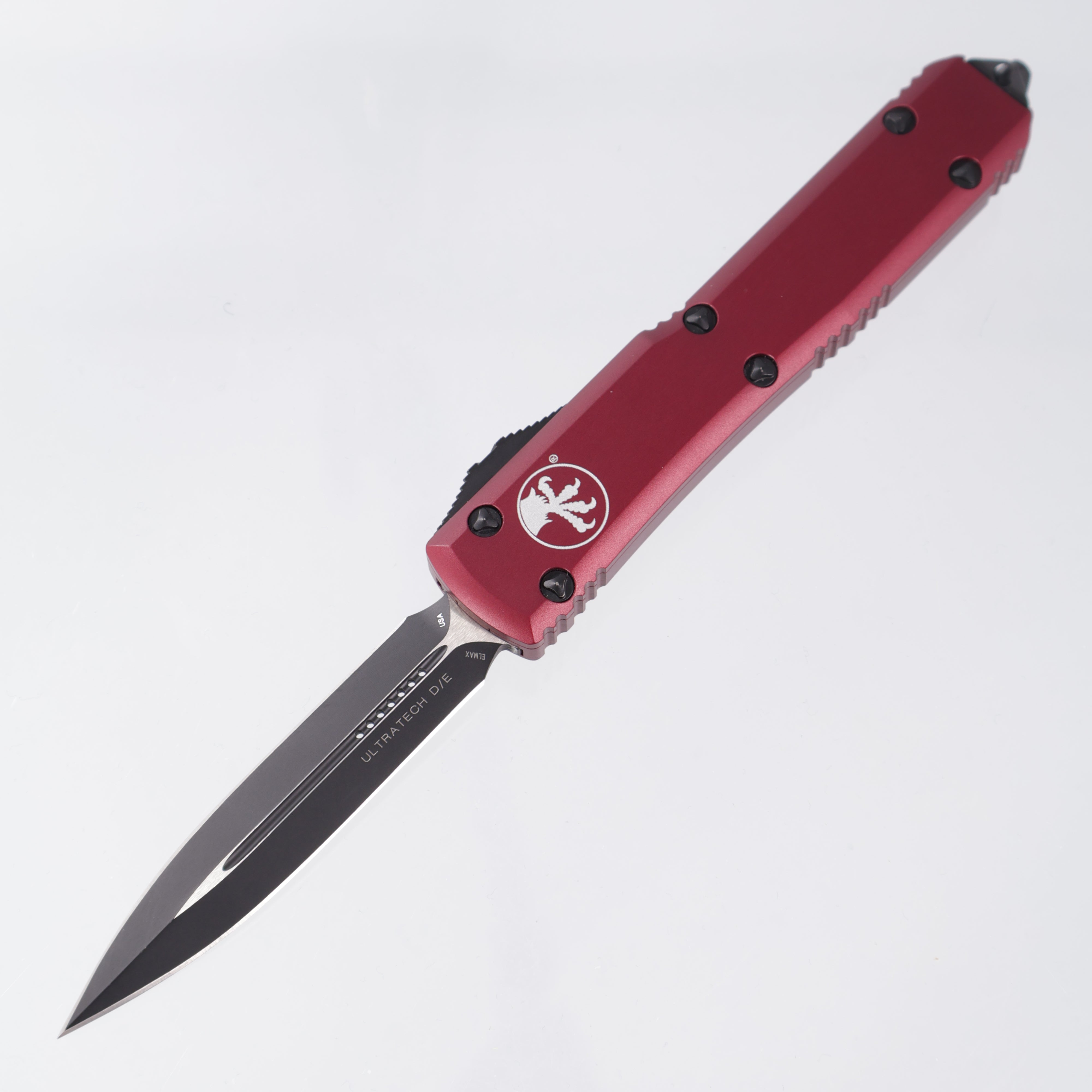 Microtech Ultratech Double Edge - Merlot Aluminum - 2-Tone Tactical M390 - 122-1 MR *PRE-OWNED*