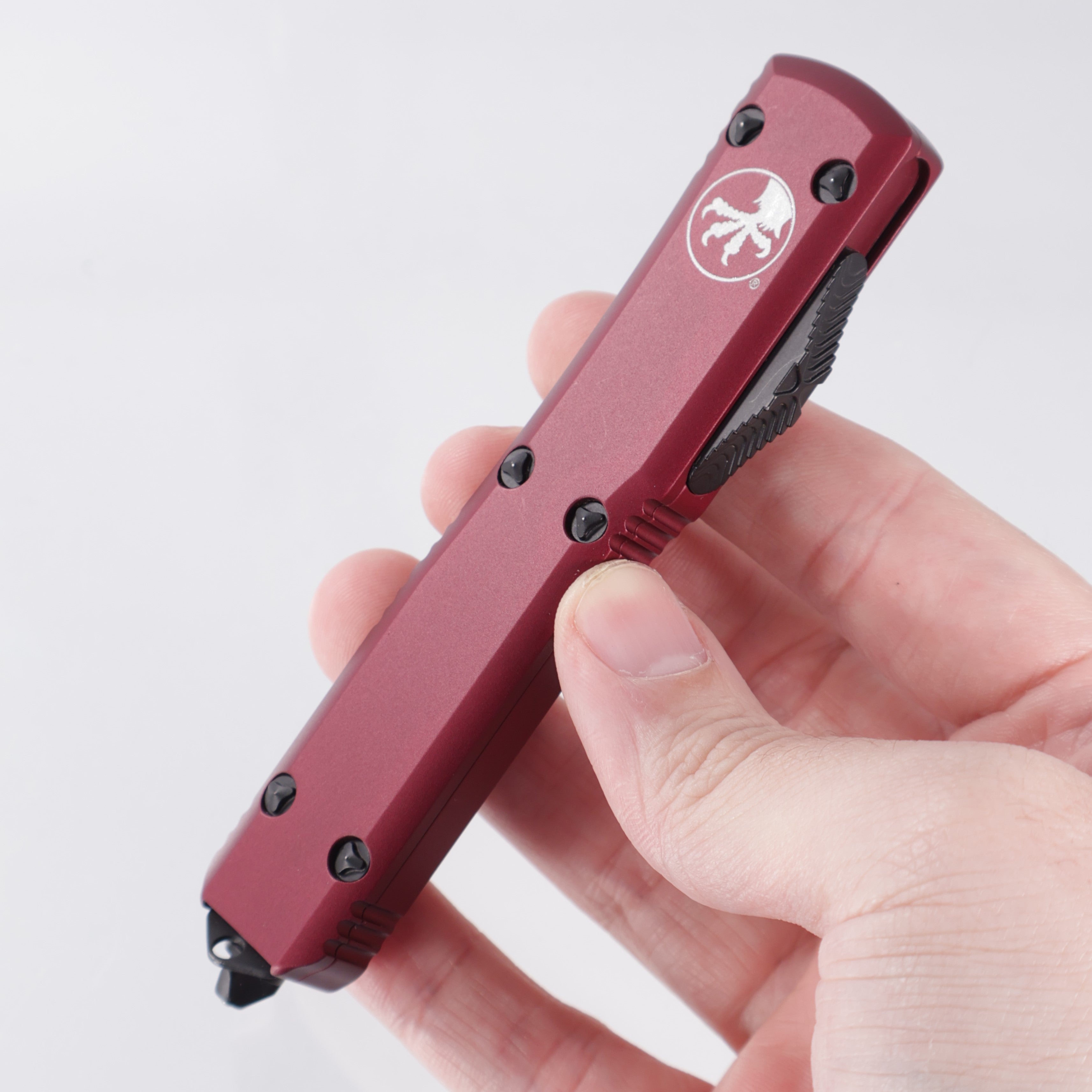 Microtech Ultratech Double Edge - Merlot Aluminum - 2-Tone Tactical M390 - 122-1 MR *PRE-OWNED*