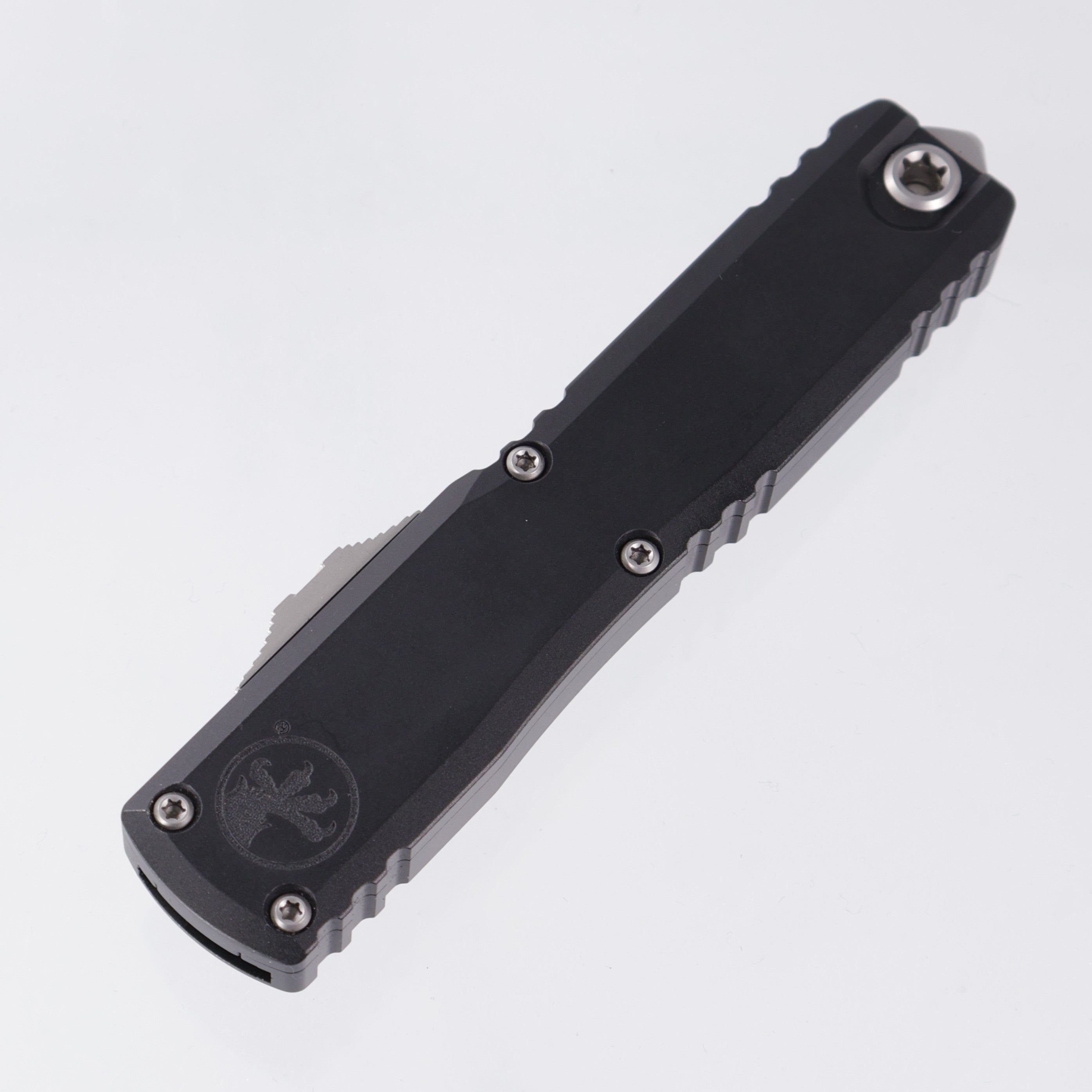 Microtech Ultratech Gen 3 ZBT Double Edge - Black Aluminum - Stonewash M390MK Partial Serrate - 1122-11 *PRE-OWNED*