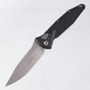 Microtech Socom Elite Auto Single Edge - Black Aluminum w/ Traction Inlays - Apocalyptic M390 - 160A-10 AP *PRE-OWNED*