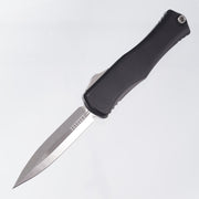 Microtech Hera II Double Edge - Black Aluminum - Stonewash M390MK - 1702-10 *PRE-OWNED*