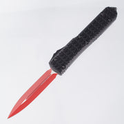 Microtech Ultratech Sith Lord Double Edge - Black Auminum w/ Tri-Grip Texture - Red Blade - 122-1 SL *PRE-OWNED*