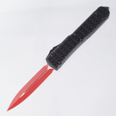 Microtech Ultratech Sith Lord Double Edge - Black Auminum w/ Tri-Grip Texture - Red Blade - 122-1 SL *PRE-OWNED*
