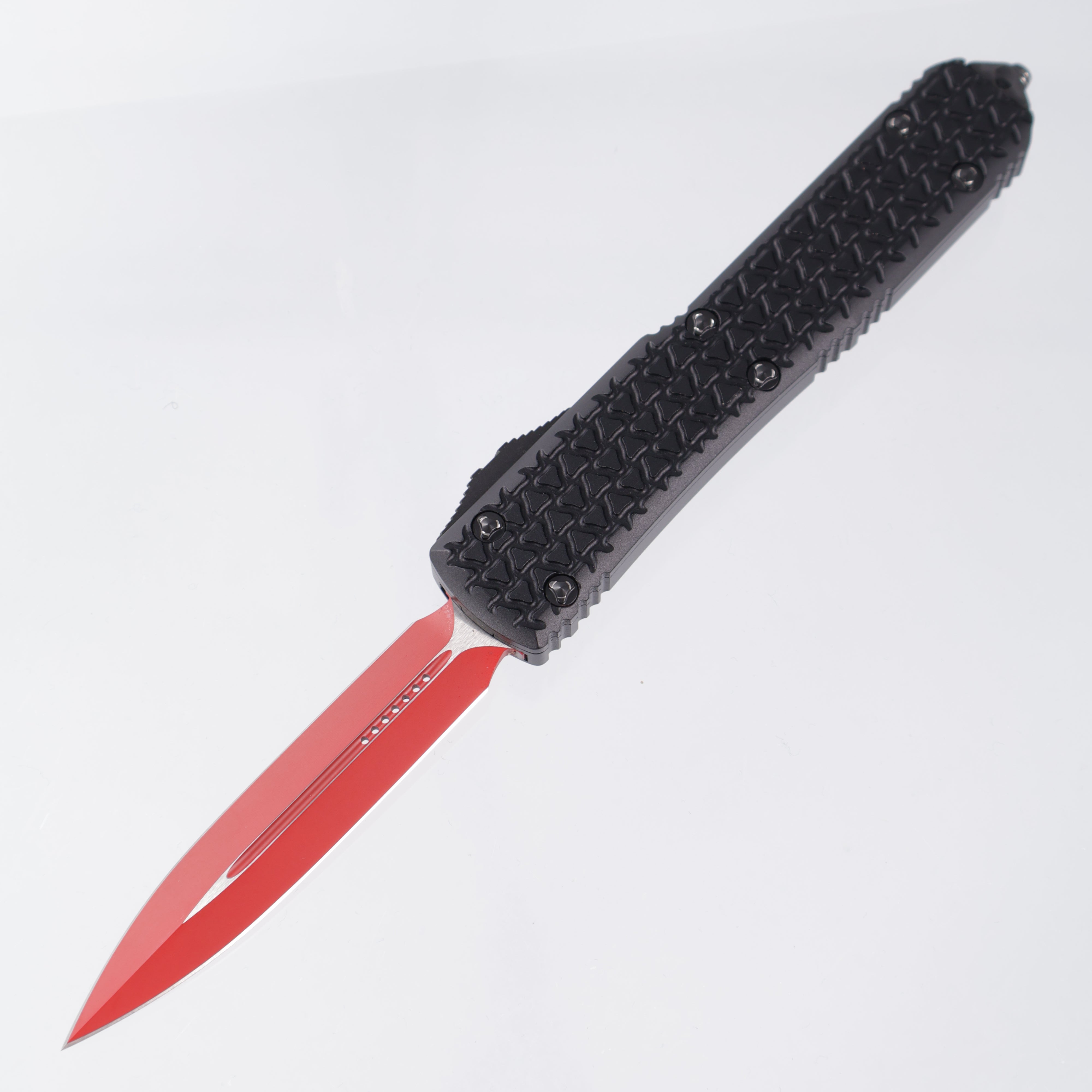 Microtech Ultratech Sith Lord Double Edge - Black Auminum w/ Tri-Grip Texture - Red Blade - 122-1 SL *PRE-OWNED*