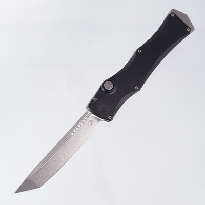 Microtech Marfione Select Halo IV Tanto - Black Aluminum w/ Double Vapor Blast Stainless Hardware - Stonewash M390MK - 1151-10MS1 *PRE-OWNED*