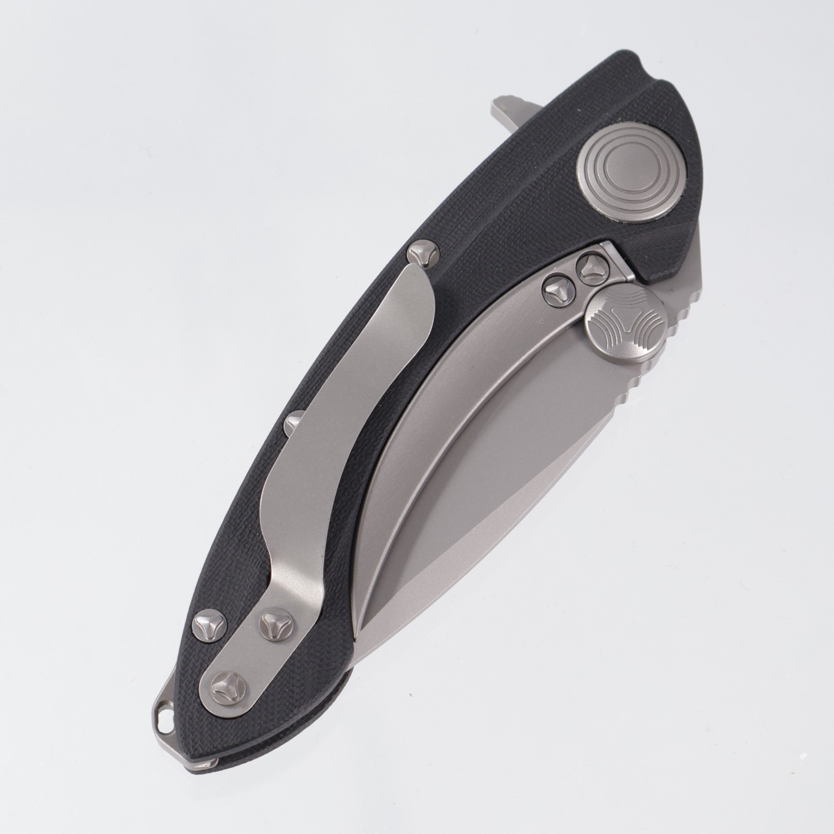 Microtech Whaleshark V-Grind - Black G10 - Beadblast Partial Serrate S35VN - 167-8 *PRE-OWNED*