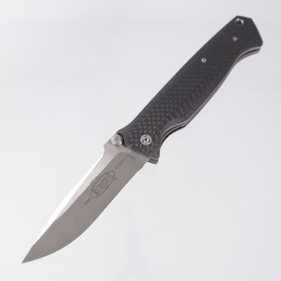 Microtech CMTX-5-A Dual Action - Carbon Fiber Scales w/ Clip Release - Satin Partial Serrate S30V - 10/2004 Build *PRE-OWNED* & *NO BOX*