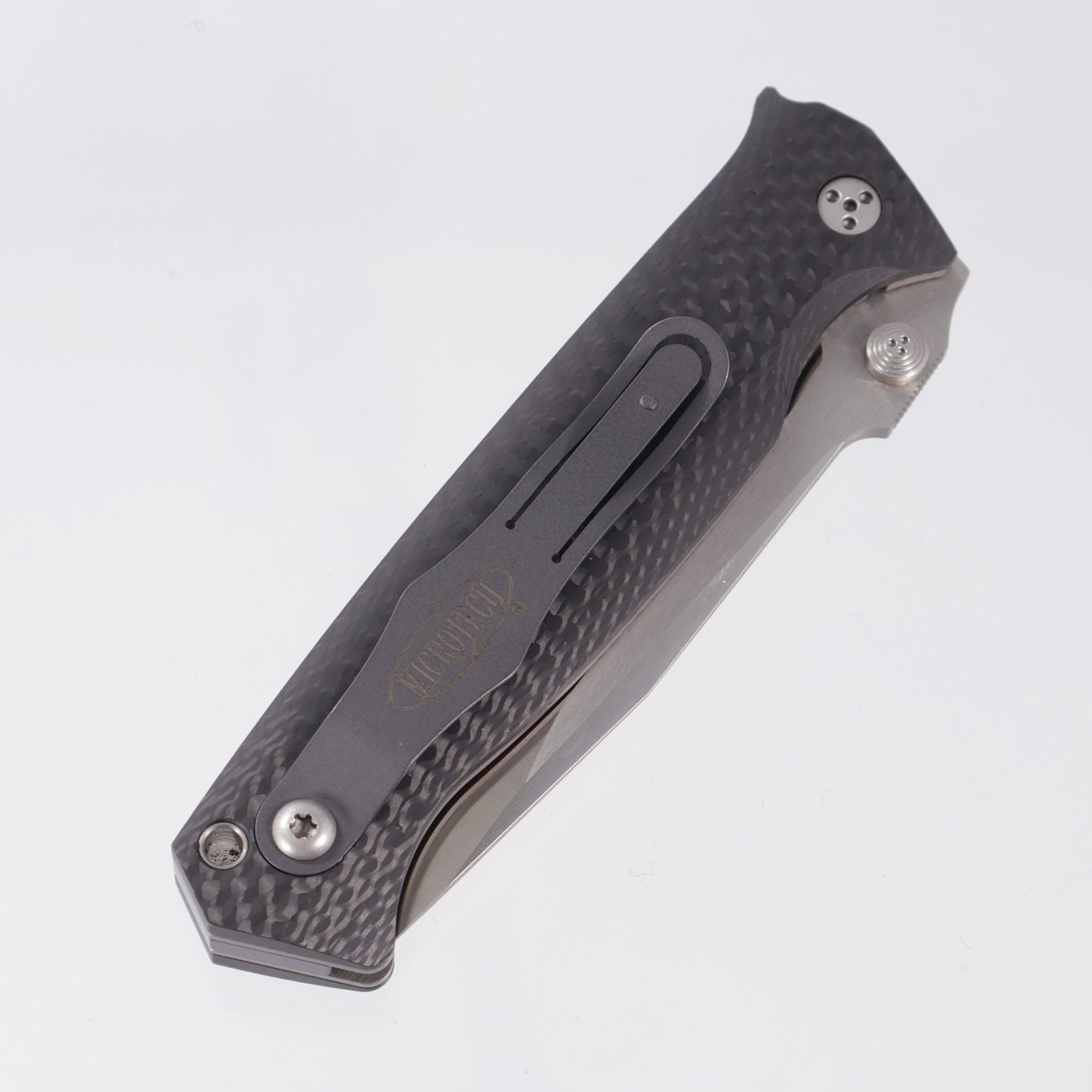 Microtech CMTX-5-A Dual Action - Carbon Fiber Scales w/ Clip Release - Satin Partial Serrate S30V - 10/2004 Build *PRE-OWNED* & *NO BOX*