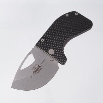 Microtech Option II - Carbon Fiber Scale w/ TItanium Lockside - Stonewash 154CM - 10/2001 Build *PRE-OWNED*