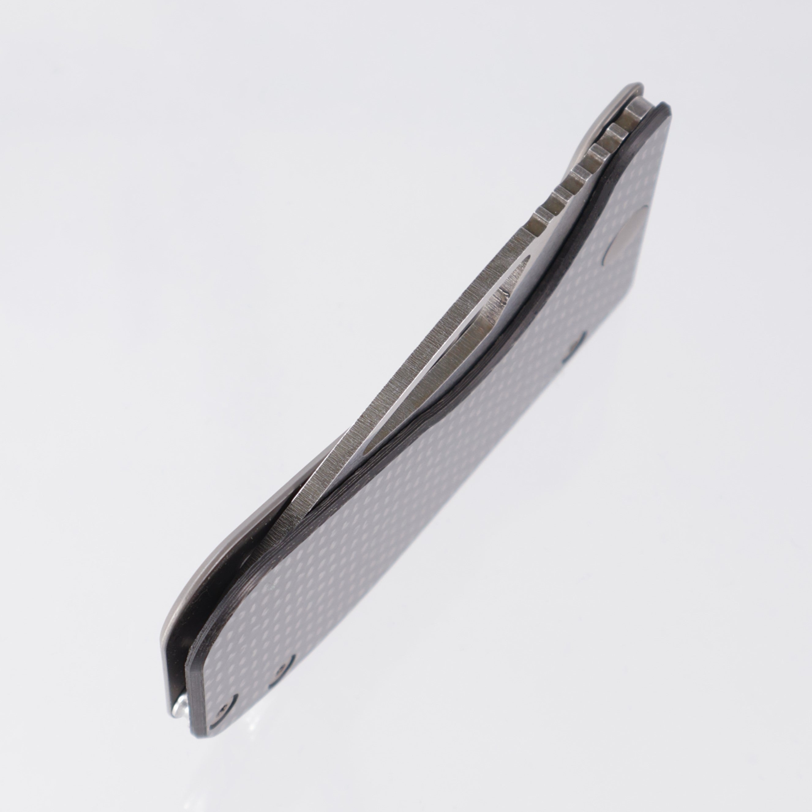 Microtech Option II - Carbon Fiber Scale w/ TItanium Lockside - Stonewash 154CM - 10/2001 Build *PRE-OWNED*