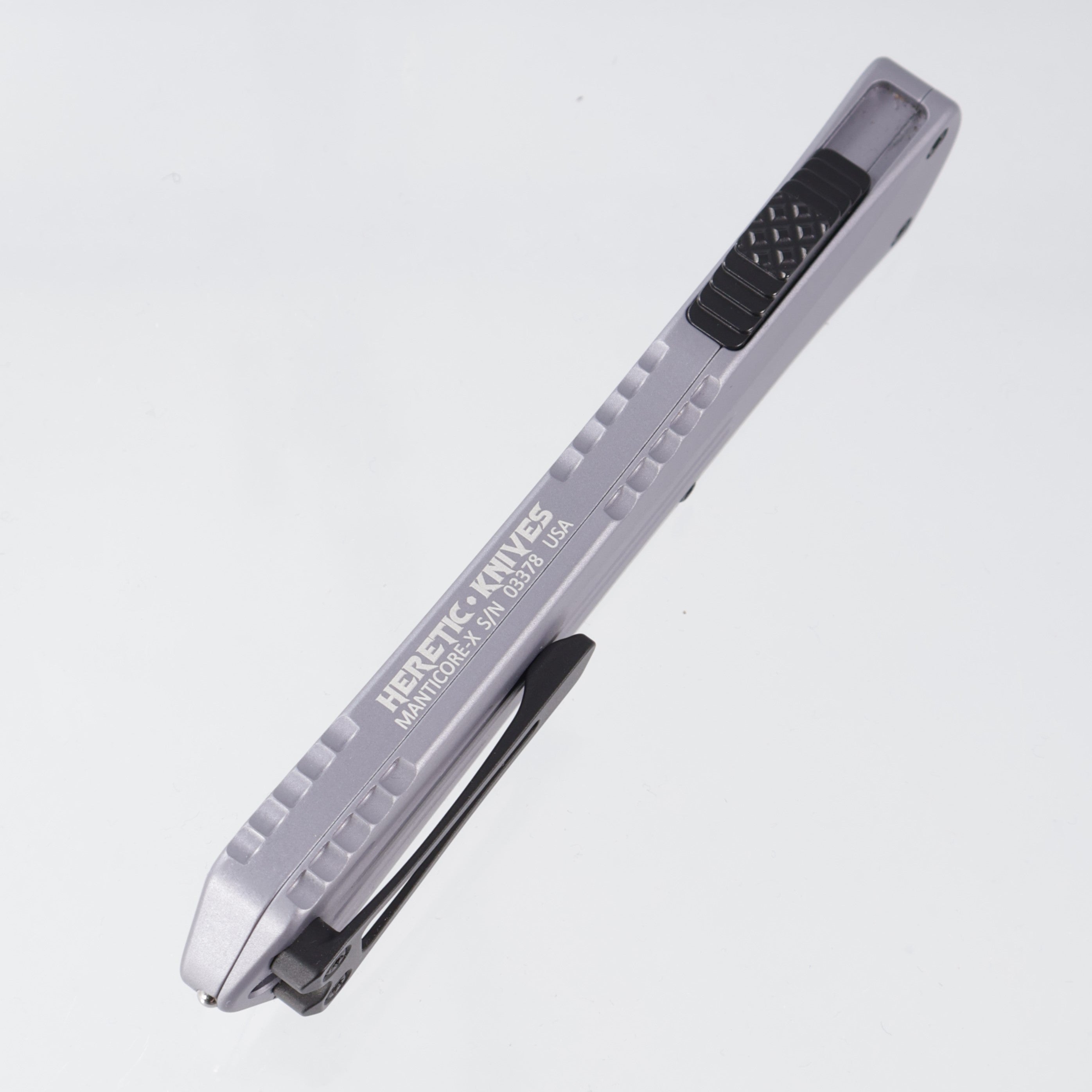Heretic Manticore X Recurve - Gray Fluted Aluminum - 2-Tone Magnacut - H033-10A-GRAY *PRE-OWNED*
