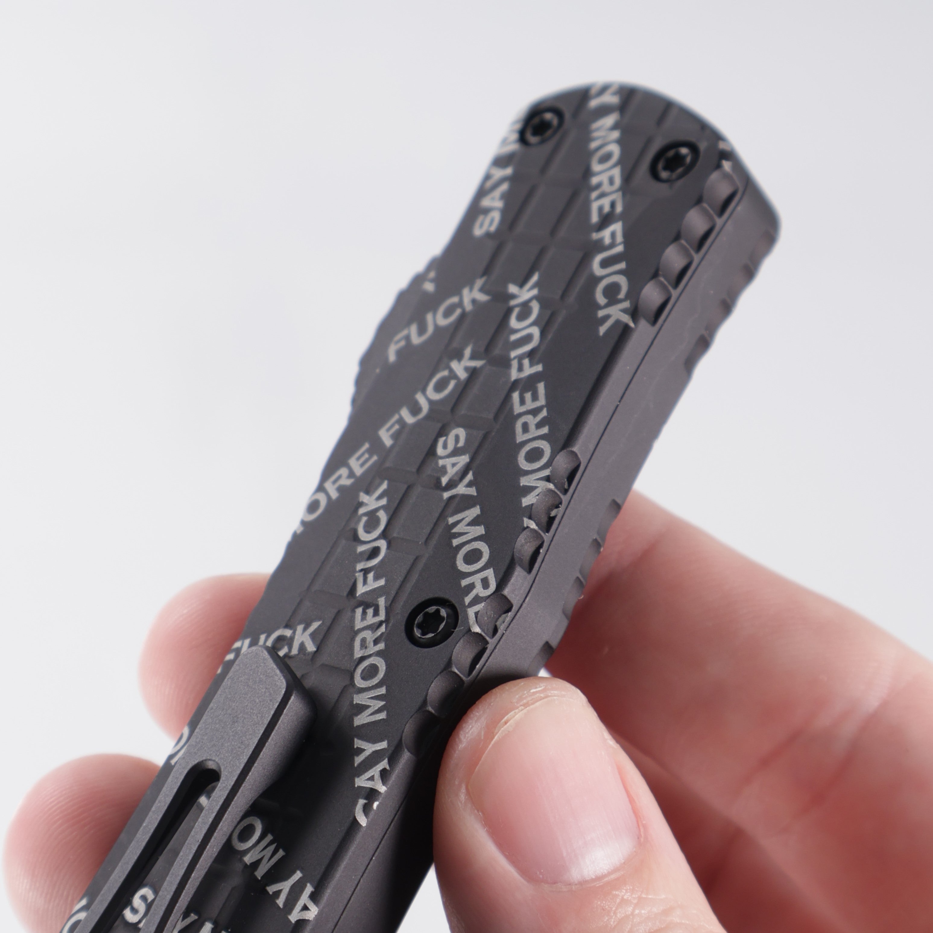 Heretic Manticore E Recurve - Snugglez Says “Say More Fuck” Edition - 2-Tone Magnacut - H029F-10A-FU - S/N: 006 *PRE-OWNED*