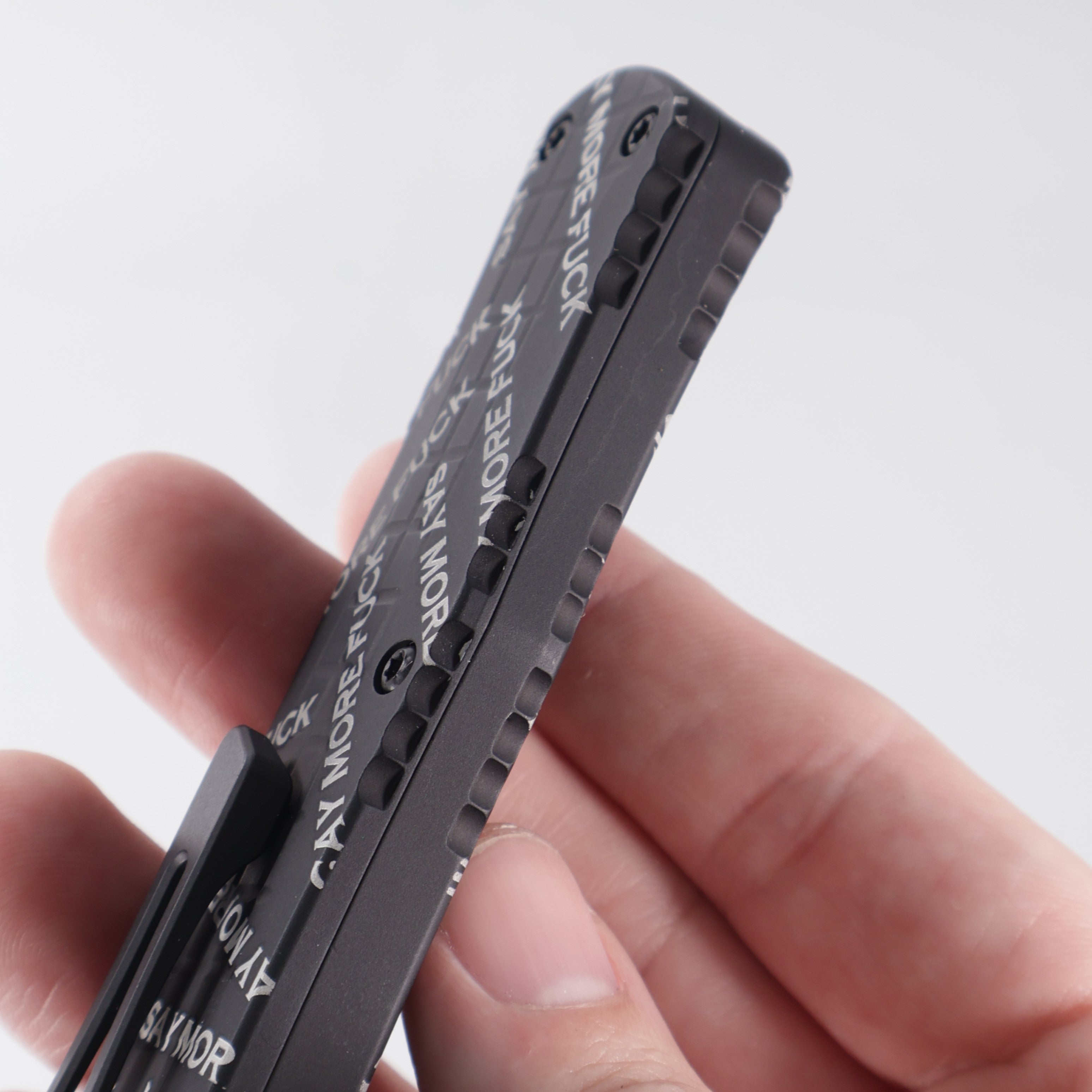 Heretic Manticore E Recurve - Snugglez Says “Say More Fuck” Edition - 2-Tone Magnacut - H029F-10A-FU - S/N: 006 *PRE-OWNED*