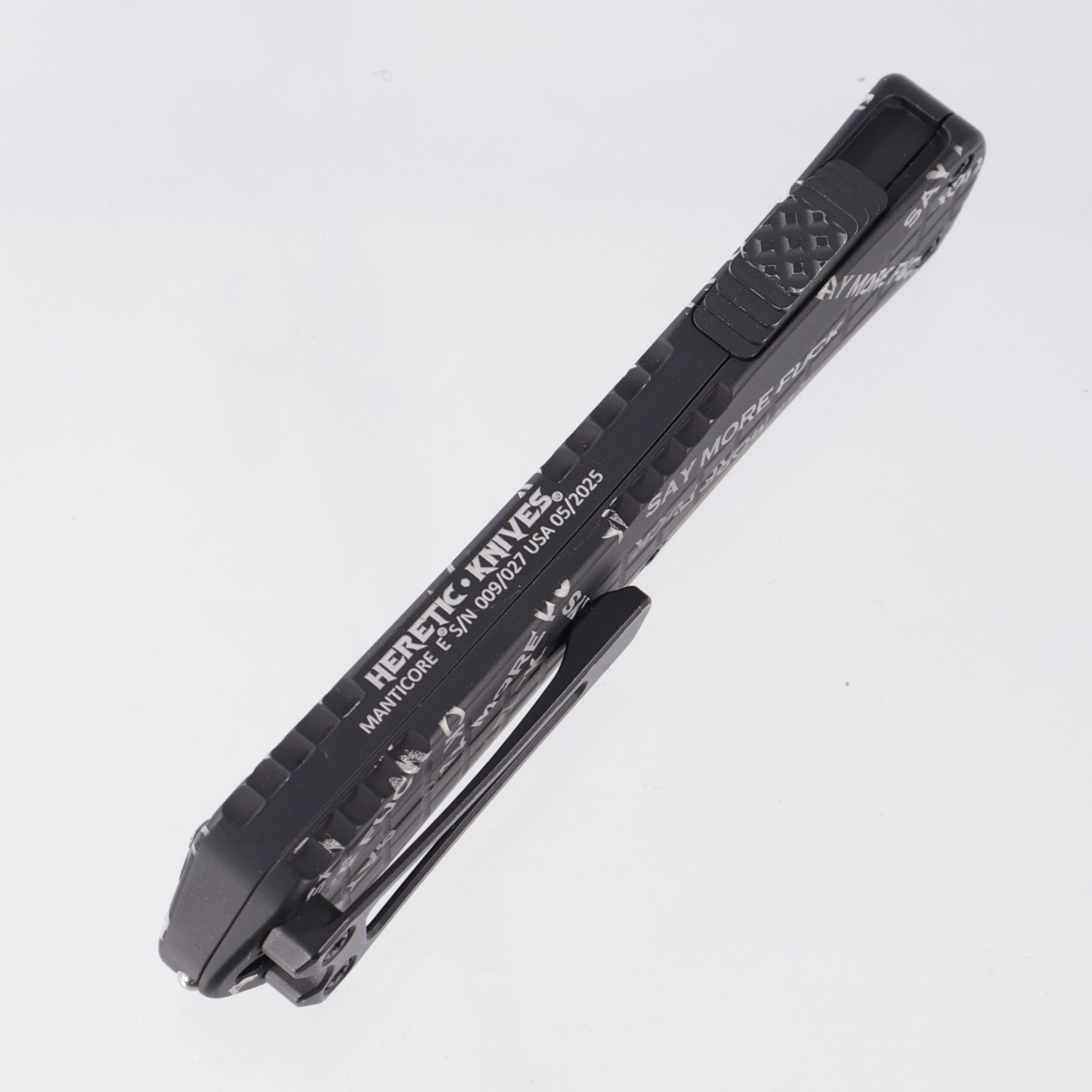 Heretic Manticore E Recurve - Snugglez Says “Say More Fuck” Edition - 2-Tone Magnacut - H029F-10A-FU - S/N: 009 *PRE-OWNED*